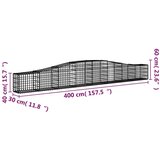  Lučne gabionske košare 15kom 400x30x40/60 cm pocinčano željezo | shoptok.hr