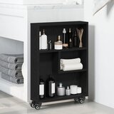 vidaXL Ozka shranjevalna enota Črni hrast MDF Kompaktna | Shoptok.si