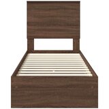  Krevet s od storage Smeđi hrast 75 x 190 cm Konstruirano drvo | shoptok.hr