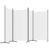 Sobna pregrada s 4 panela bijela 346 x 180 cm od tkanine | Eponuda.ba