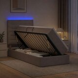  LED krevet za pohranu s madracem Sivosmeđa 90 x 190 cm Tkanina Cijene
