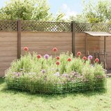  Ograda za vrt s kolčićima 12 pcs 75 x 50 cm Mesh Srebrna | Eponuda.com