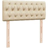 vidaXL Otomanski posteljni okvir z vzmetnico krem 120x200 cm blago | Shoptok.si