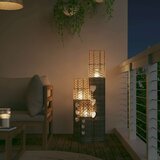  Svijećnjaci 3 kom sivi od pruća | shoptok.hr