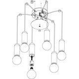 Eglo 39833 - visilica na sajli giaconecchia 6xE27/40W/230V pauk | Eponuda.com