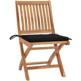  Sklopive vrtne stolice s jastucima 8 kom od masivne tikovine | shoptok.hr