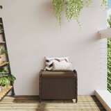  Vrtni tabure s jastukom smeđi 58x46x46 cm od poliratana | Eponuda.com