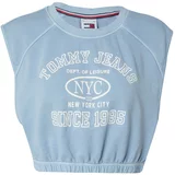 Tommy Jeans Sweater majica 'Varsity' svijetloplava / bijela