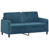  3-dijelni set sofa s jastucima plavi baršunasti | shoptok.hr