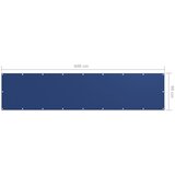 Balkonski zastor plavi 90 x 400 cm od tkanine Oxford | shoptok.hr