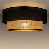  plafonska svetiljka borho 1xE27/60W/230V, prečnik 50 cm, crna/juta | Eponuda.com