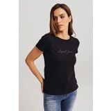 Legendww crna ženska majica sa cirkonima i legend jeans natpisom 7346-9156-06 | ePonuda.com