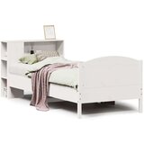  Krevet s regalom za knjige bez madraca bijeli 90x190cm borovina | shoptok.hr