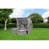 Garden Pleasure Siva vrtna garnitura iz umetnega ratana za 2 osebi Saint-Tropez - | Shoptok.si