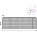  Gabion s žicom debljine 3,5 mm i mrežom 5x2,5 cm 450x20x150 cm | shoptok.hr