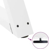  Noge za blagovaonski stol 2 kom Bijele 90 x (72-73,3) cm Čelik | shoptok.hr