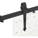 vidaXL Pribor za klizna vrata 152,5 cm čelični crni | shoptok.hr