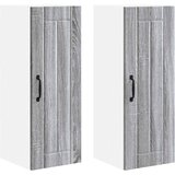  Ormar za Zid LUCCA 2 pcs Siva sonoma 30 x 31 x 80 cm | Eponuda.ba
