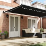 vidaXL automatska uvlačiva tenda crna 500x300 cm, tenda zamjenska tkanina za okvir 5x3 m crna | shoptok.hr