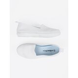 Shelvt White slip-on sneakers with elastic upper | Shoptok.si