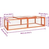  Kavez za zečeve 183 x 90 x 46,5 cm od masivne jelovine | shoptok.hr