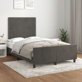 Furnova Posteljni okvir brez vzmetnico temno siva 120x190 cm žamet, (21938947) Cene