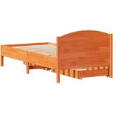vidaXL Okvir kreveta bez madraca voštano smeđi 100x200 cm od borovine | shoptok.hr