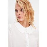 Trendyol White Collar Detailed Semi Transparent Shirt | Shoptok.si