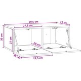 TV ormar za zid 59,5 x 31 cm Crna Konstruirano drvo Zidne | shoptok.hr