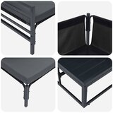  Sjedeća garnitura za vrt s jastukom 12 pcs Crna Čelik | shoptok.hr