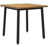 80 x 80 x 75 cm Čvrsto drvo akacije Bijela i crna Četvrtasti | shoptok.hr