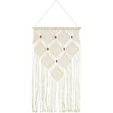  Zidna vješalica s makrameom 40x80 cm pamuk | shoptok.hr