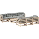  The Living Store Vrtna sedežna garnitura 8-delna z blazinami trdna borovina - Vrtna Sedežna Garnitura, (21451813) | Shoptok.si