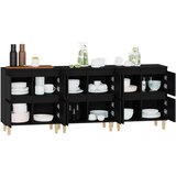  Komode 3 kom crne 60x35x70 cm od konstruiranog drva | shoptok.hr