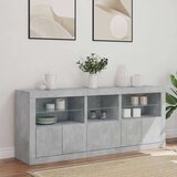  Komoda z LED lučkami betonsko siva 162x37x67 cm Slike