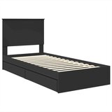  Krevet s od storage Crna 90 x 190 cm Konstruirano drvo | shoptok.hr