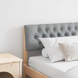 vidaXL Tapecirano vzglavje Svetlo siva 200 cm Masivno borovo les | Shoptok.si