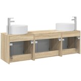  Set ormarića za kupaonicu 3 kom. Hrast sonoma Smeđa 49,5 x 44,5 x 65,5 cm | Shoptok.si