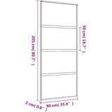  Klizna vrata zlatna 90 x 205 cm prozirno staklo ESG i aluminij | shoptok.hr