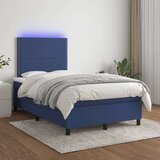  Krevet s oprugama i madracem LED plavi 120 x 190 cm od tkanine | shoptok.hr