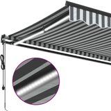 vidaXL Avtomatsko zložljiva tenda z LED antracit in bela 600x300 cm | Shoptok.si