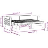  Dnevni krevet na razvlačenje tamnosivi 80 x 200 cm baršunasti | shoptok.hr