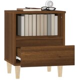  Noćni ormarići 2 kom boja dimljenog smeđi 40x35x50 cm | shoptok.hr