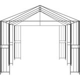 Okvir za gazebo 6 x 3 m Crna Čelik | shoptok.hr