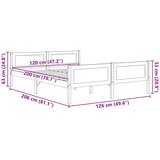  Okvir za krevet od masivne borovine sivi 120 x 200 cm | shoptok.hr