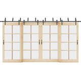 vidaXL Komplet opreme za drsna vrata 213,5 cm jeklo črne barve | Shoptok.si