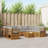  Set vanjskih sofa 10 kom. Prirodna i svjetlosiva | Eponuda.ba
