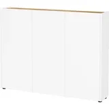 Bijeli ormarić za cipele u dekoru hrasta 138x105x25 cm Libbiano –