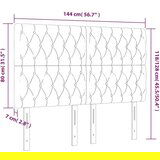  Uzglavlje tamnosivo 144x7x118/128 cm od tkanine | shoptok.hr