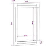  Ogledalo Zidne s ogledalom Smeđa i crna 70 x 50 x 3 cm Stakl | Eponuda.com
